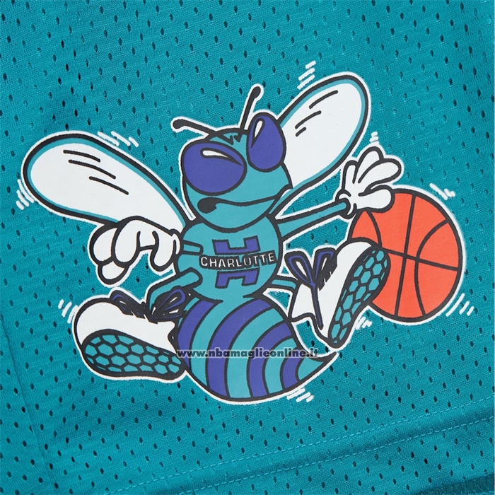 Pantaloncini Charlotte Hornets Mitchell & Ness Hardwood Classics Verde